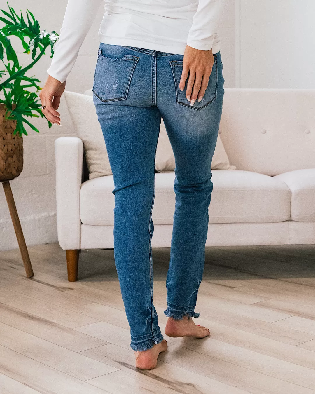 KanCan Blaire Released Hem Distressed Skinny Jeans