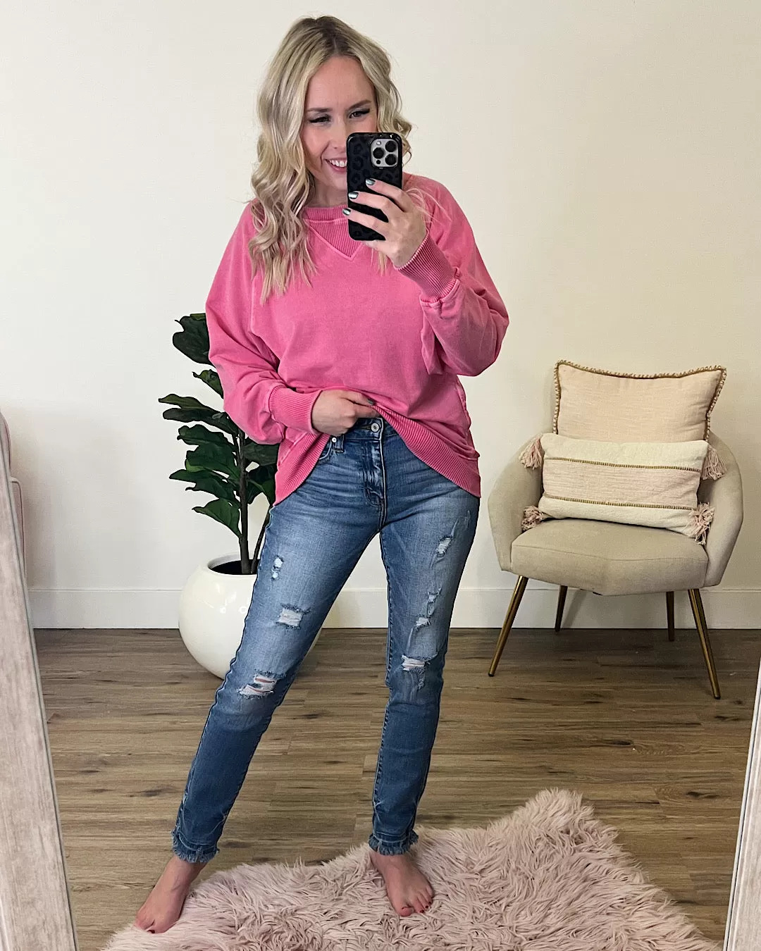 KanCan Blaire Released Hem Distressed Skinny Jeans