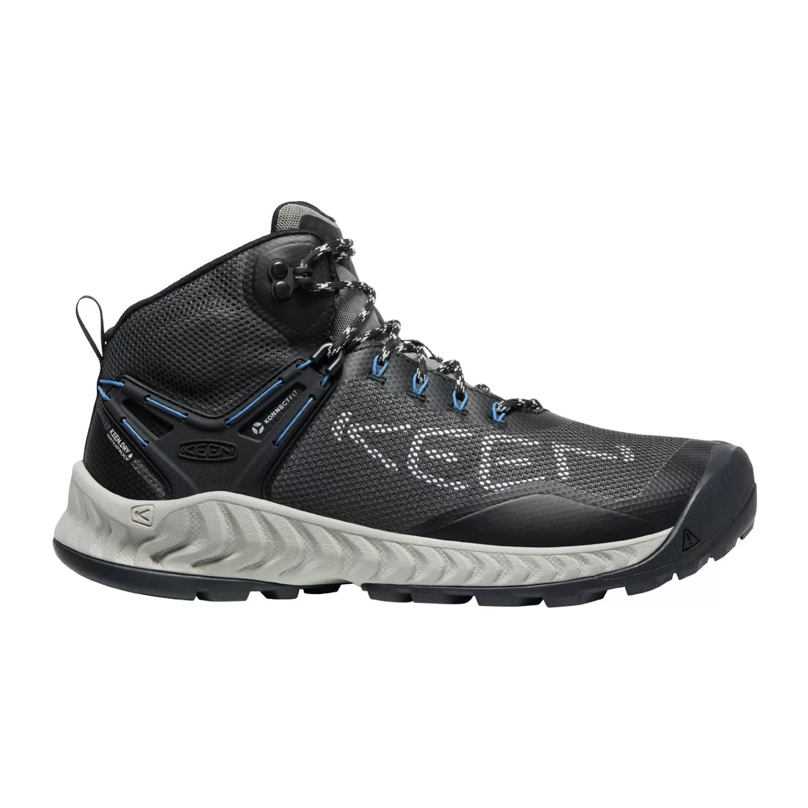 Keen NXIS EVO Mid Waterproof Hiking Shoe (Men) - Magnet/Bright Cobalt