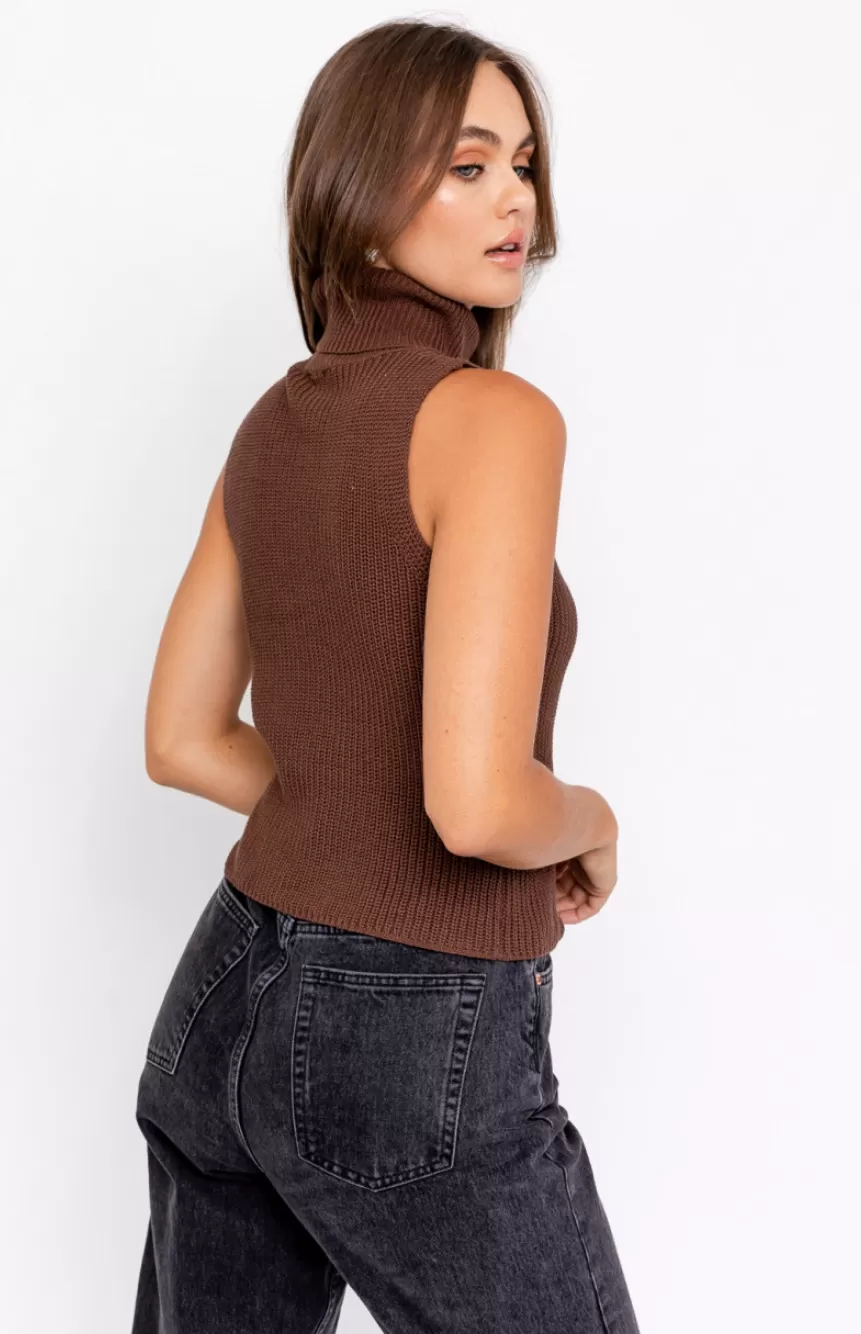 Kensy Knit Turtleneck - Brown