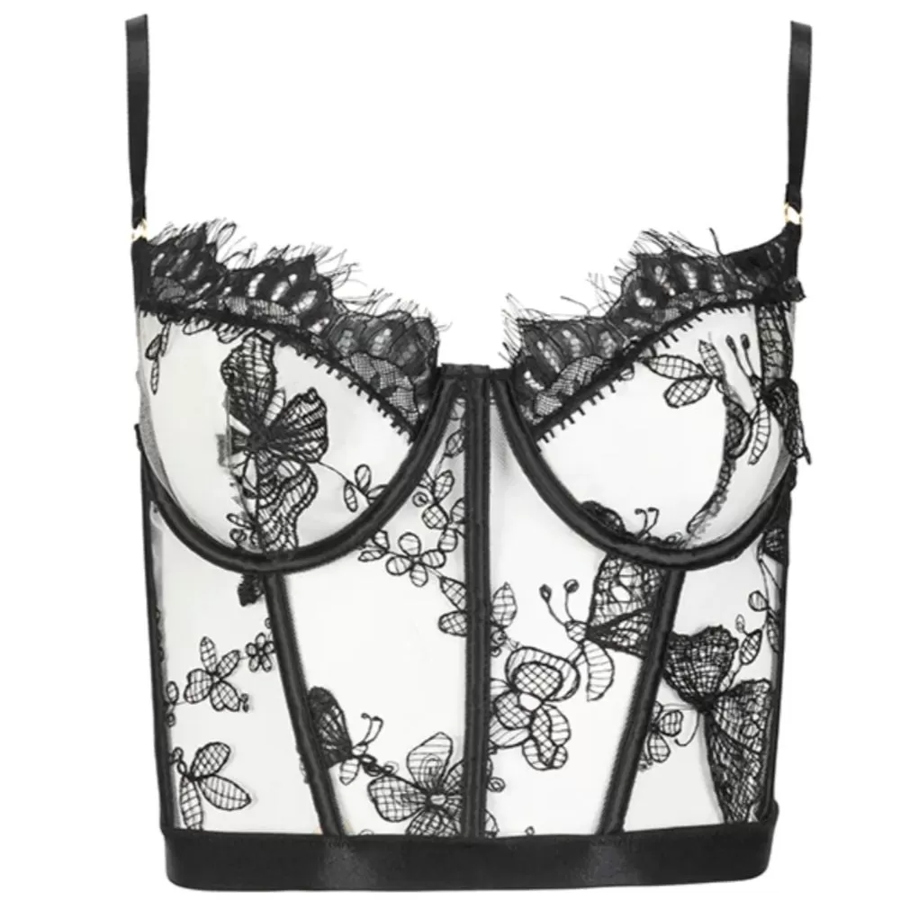 Kilko Brava Embroidered Bustier  Black 11087