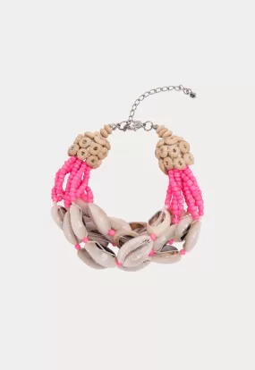 Layer Cowrie Charm Beaded Bracelet