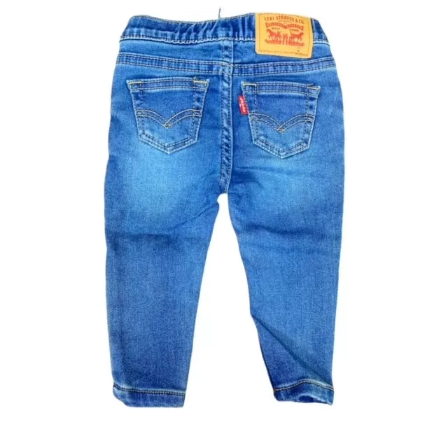 Levi's Kids Skinny Dobby Pull On children's denim trousers 6EC946-M0L tambourine