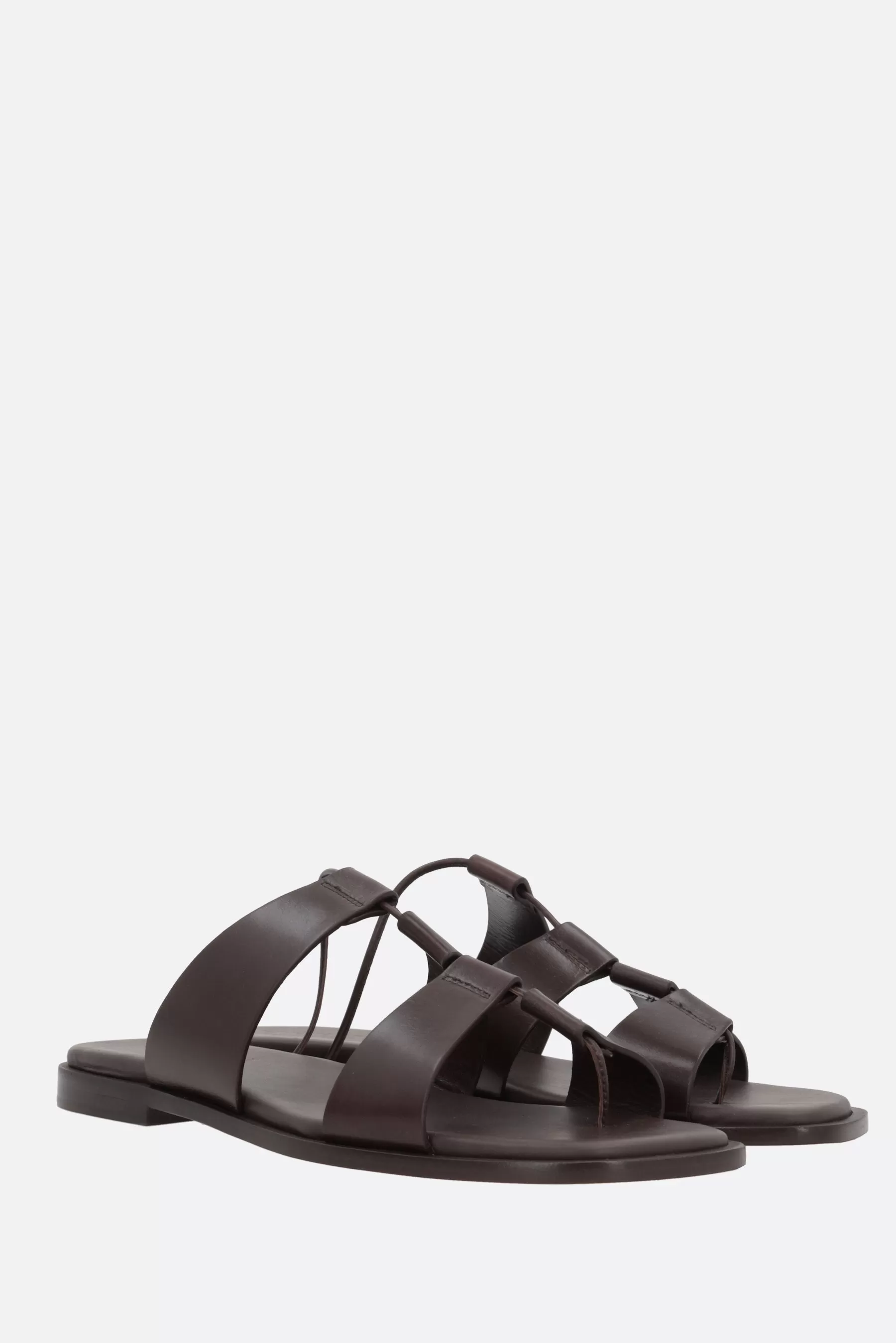 Lina smooth leather thong sandals