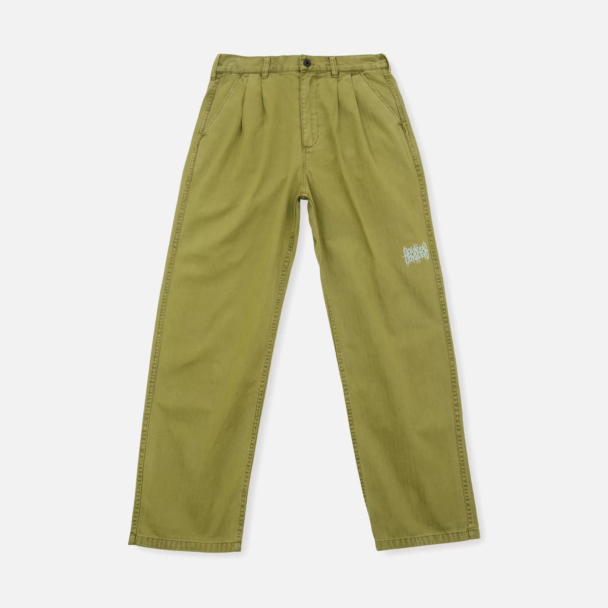 Livewire Pigment Dyed Herringbone Pant - Olive