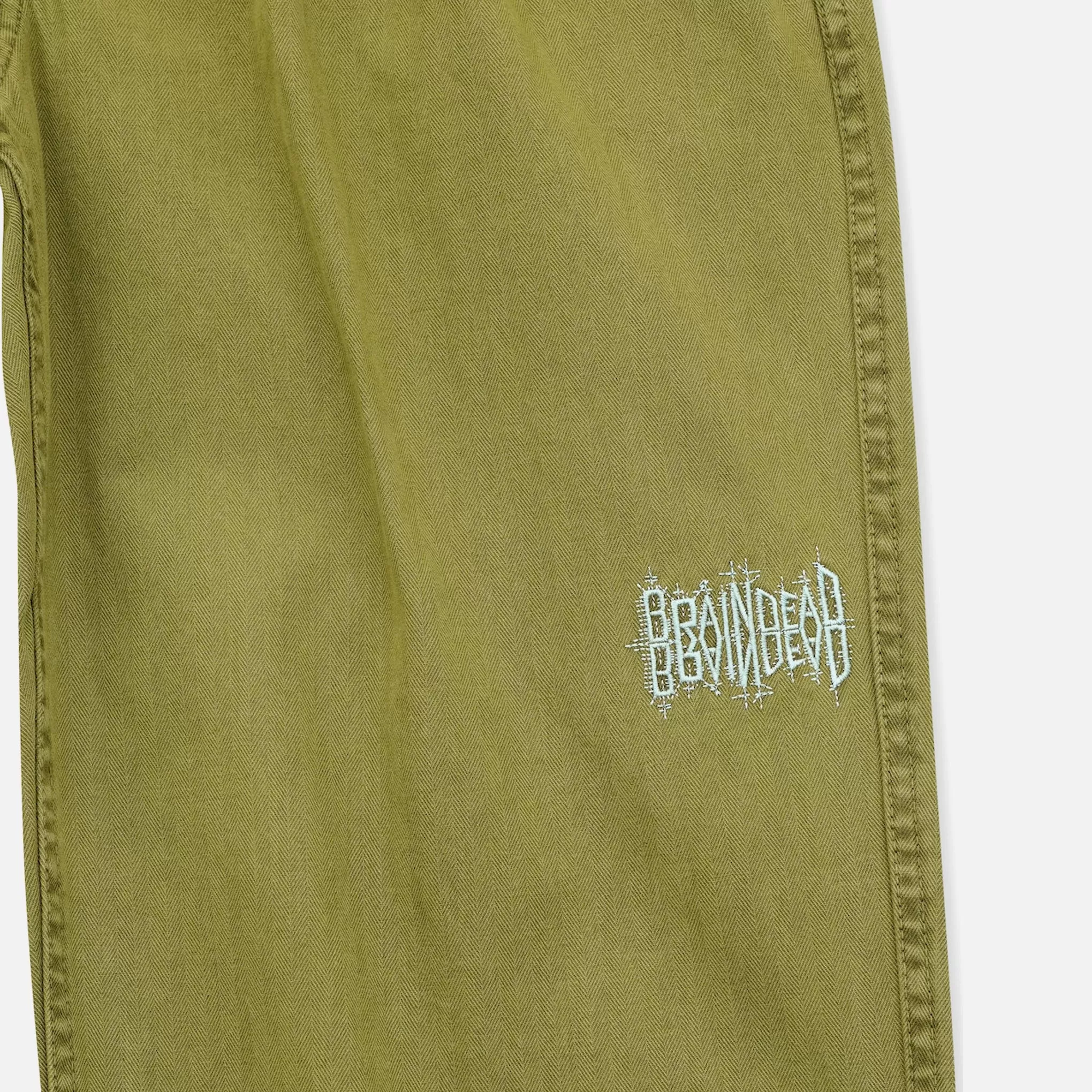 Livewire Pigment Dyed Herringbone Pant - Olive