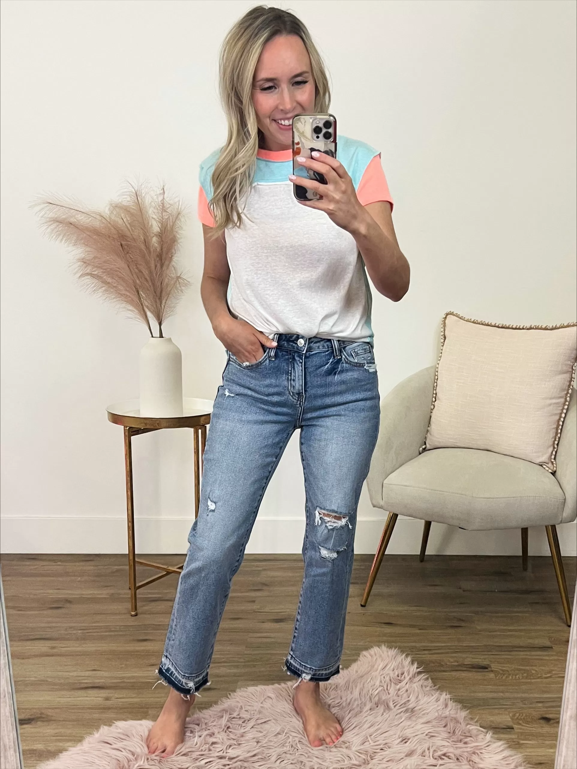 Lovervet Katie Released Hem Straight Jeans