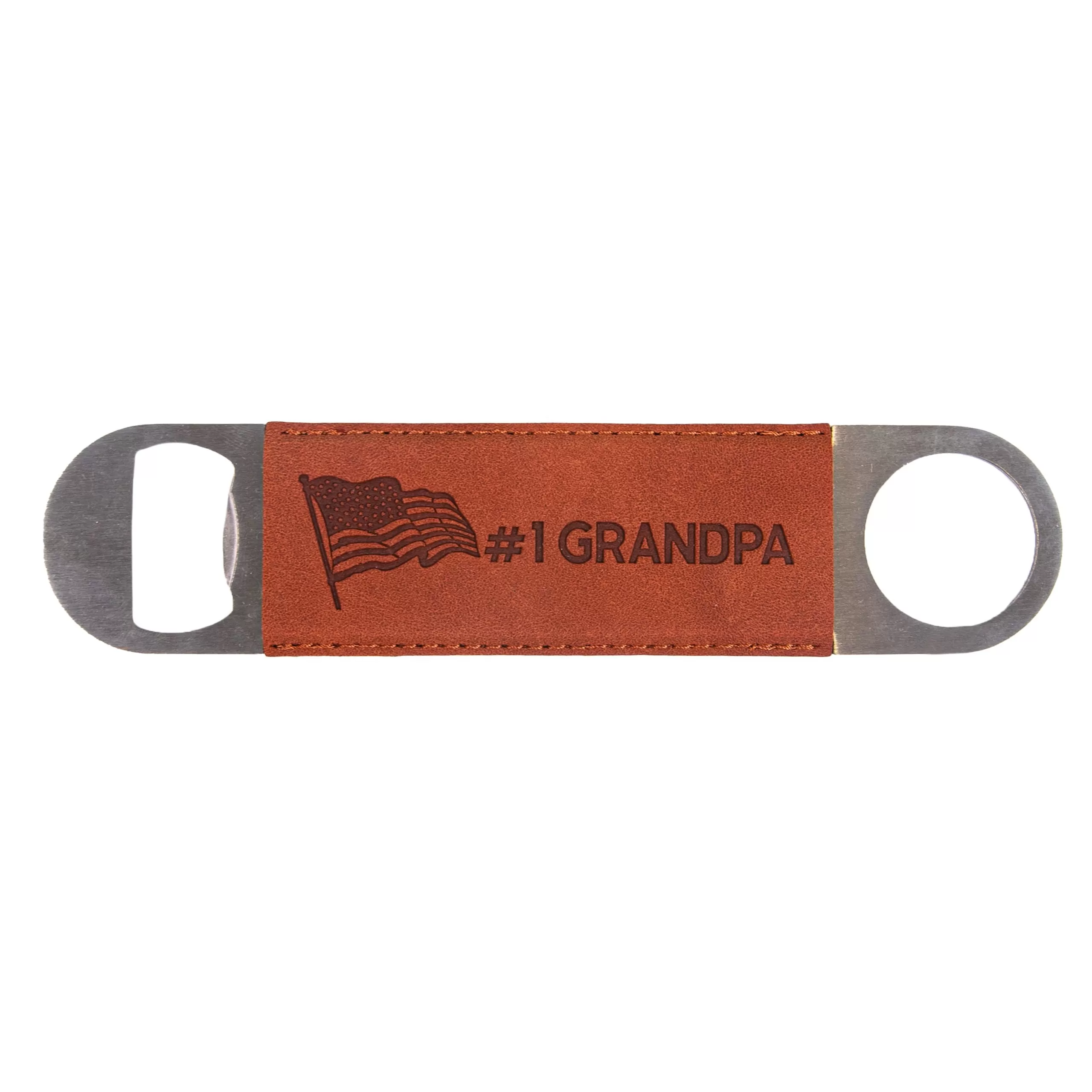 Men's Simply Southern Leather Bottle Openers - Tan Grandpa