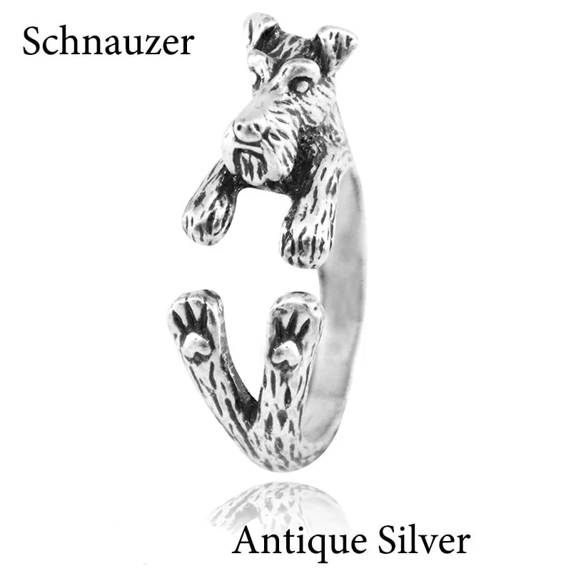 Miniature Schnauzer Dog Wrap Adjustable Ring