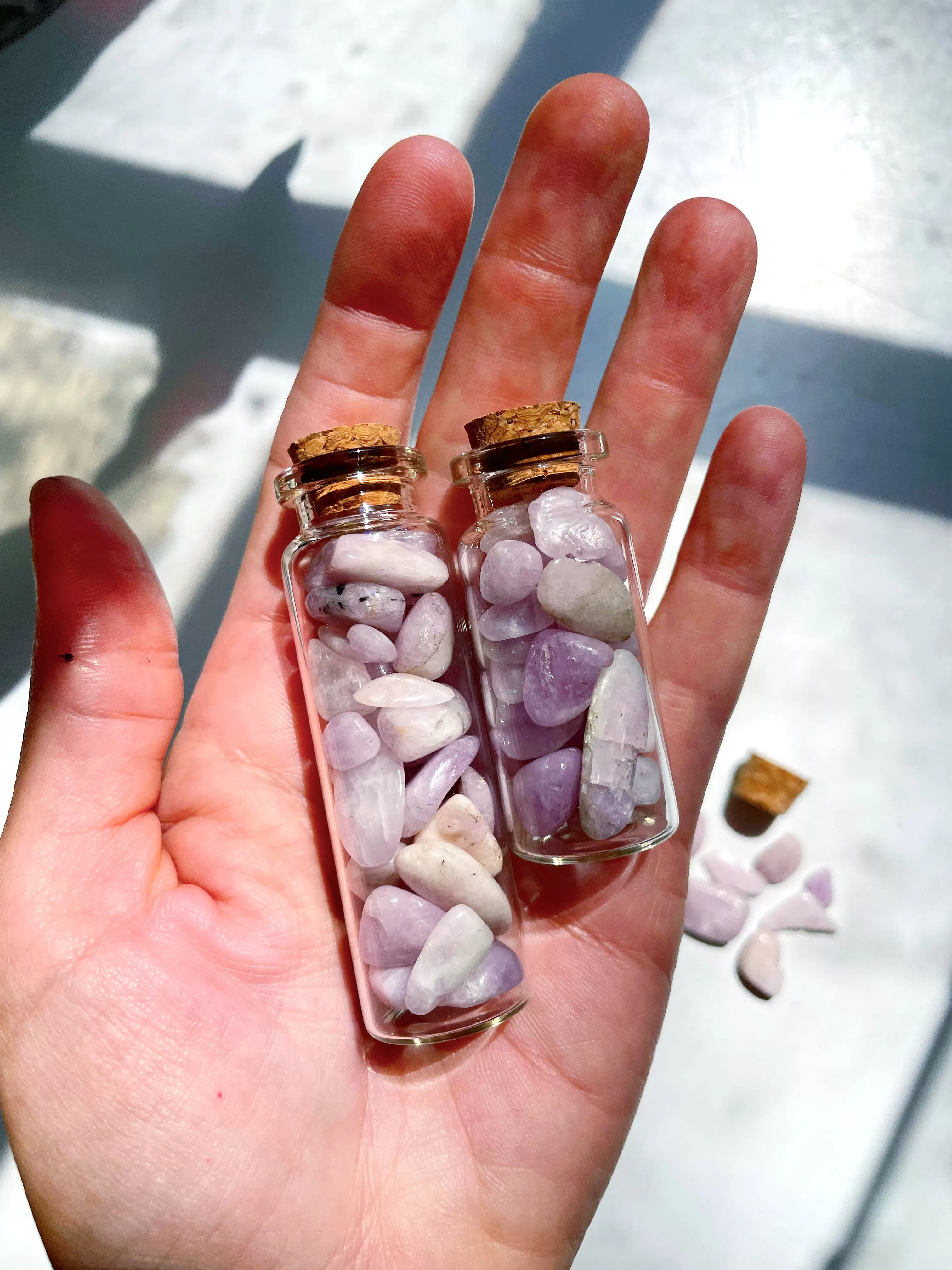 Morganite Chip Bottles