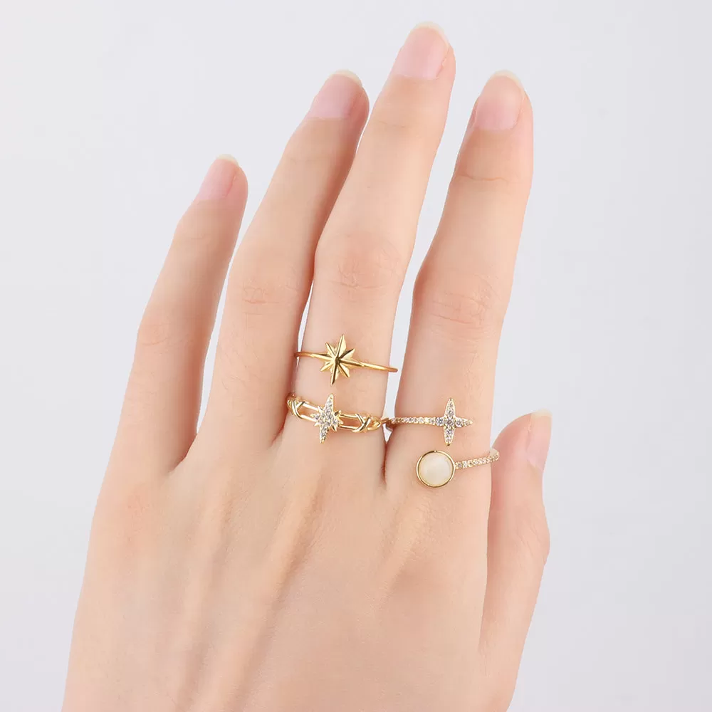 Opal Star Ring