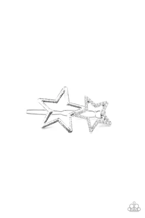 Paparazzi Accessories - Lets Get This Party STAR-ted! #HB23 Bin 1 - White Hair Accessories