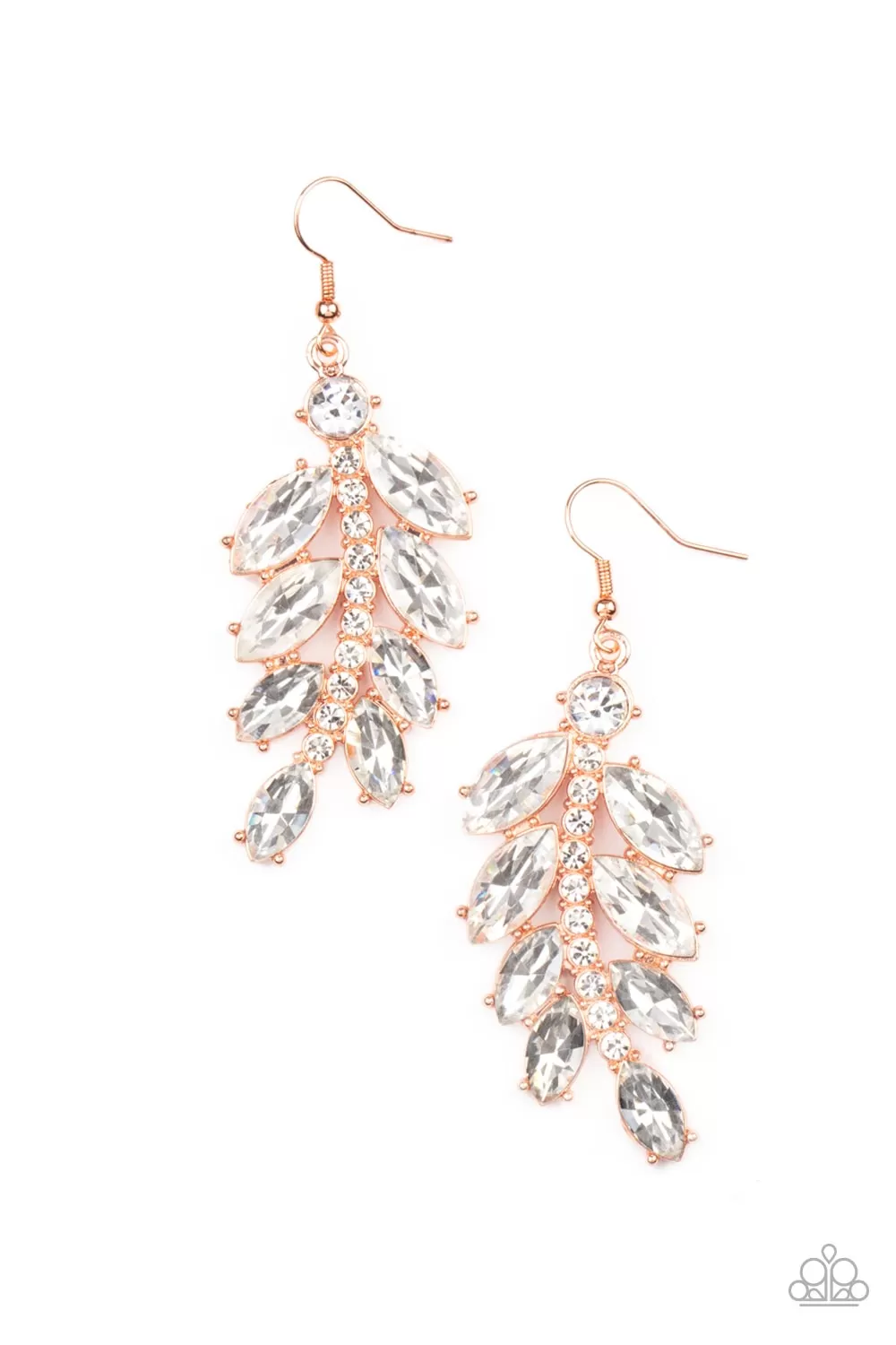 Paparazzi Ice Garden Gala - Copper Earrings