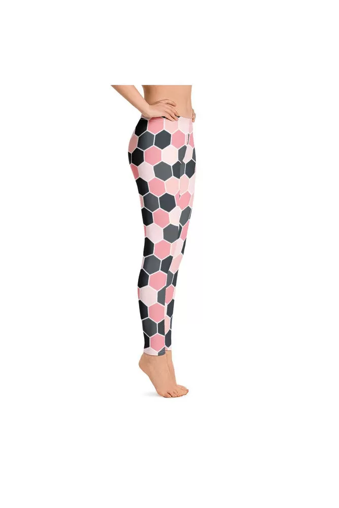 Pink Honeycomb Leggings