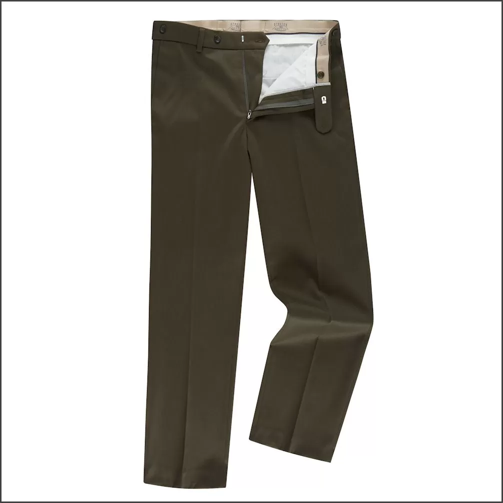 Prestige Green Wool Blend Cavalry Twill Trouser>>