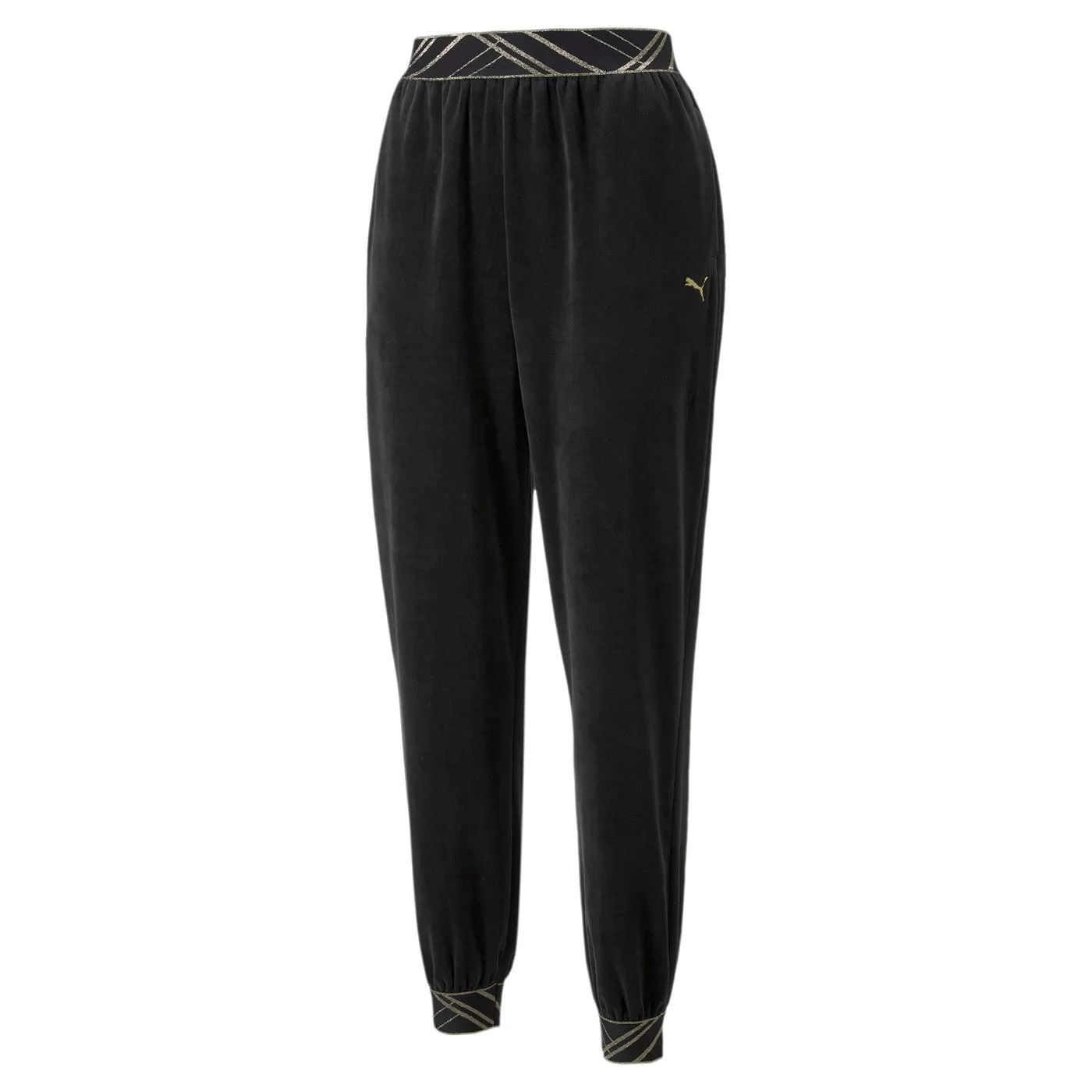 Puma women's Deco Glam velvet trousers 522255 01 black