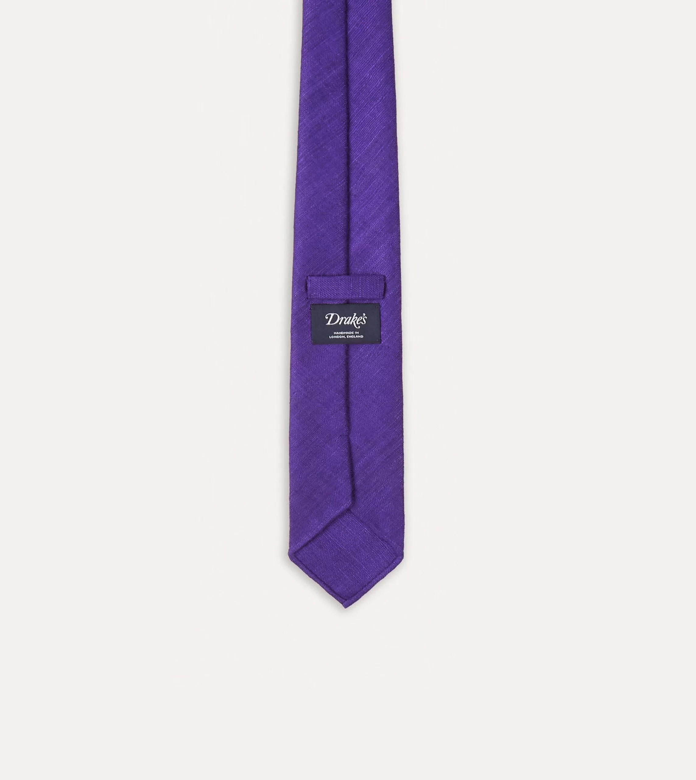 Purple Tussah Hand Rolled Silk Tie