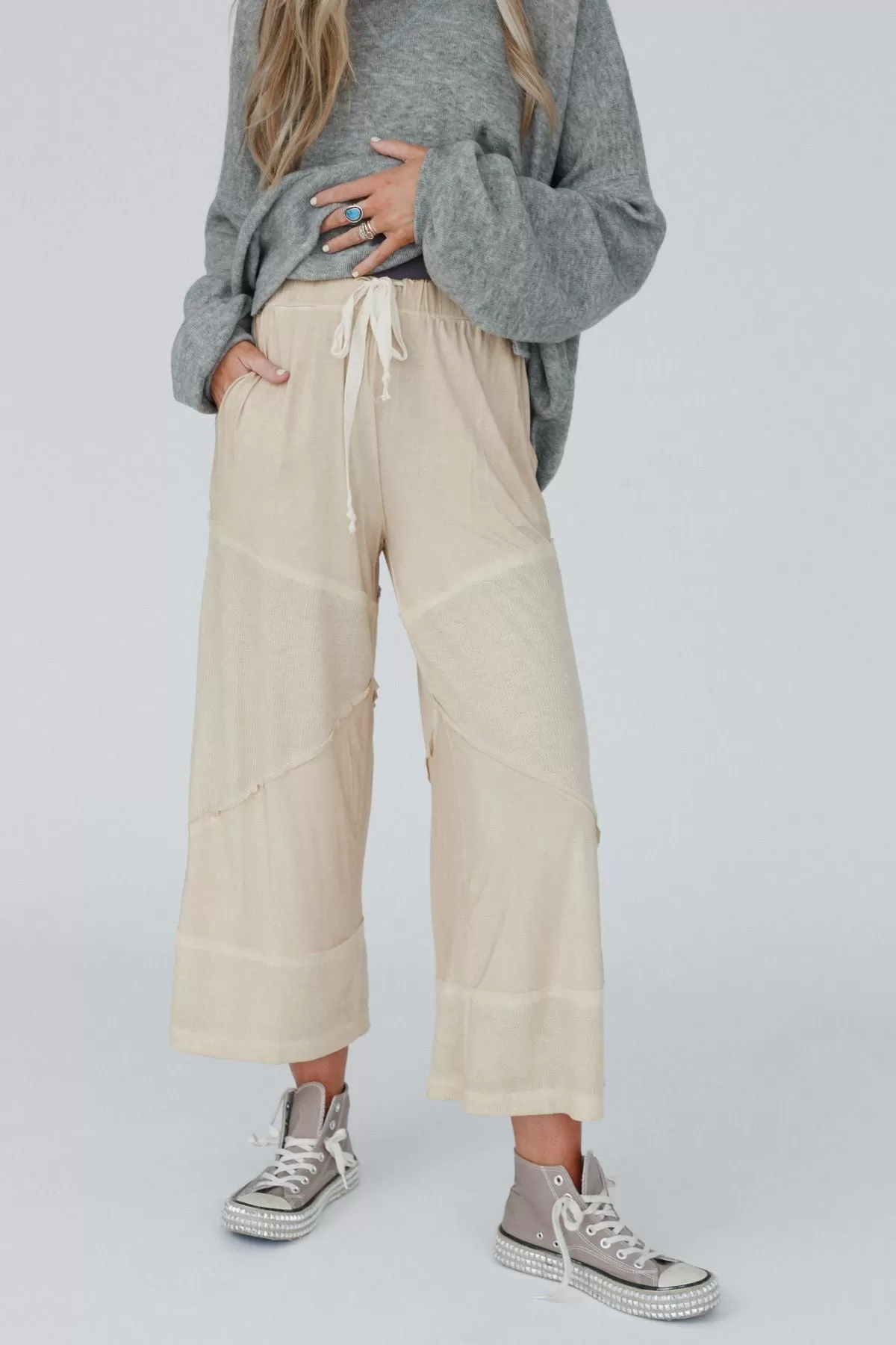 Quincy Culotte Pants - Yellow