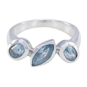 Ravishing Stone Blue Topaz 925 Sterling Silver Rings Justice Jewelry