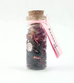 Romance Pocket Spell Bottle with Herbs & Stones