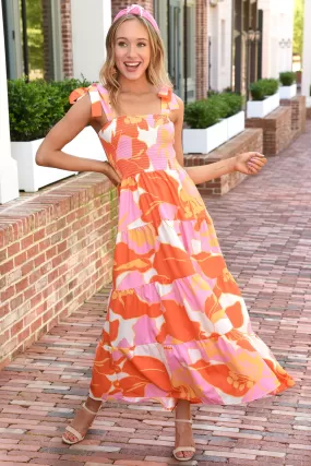 SAY IT SWEETLY DRESS -ORANGE