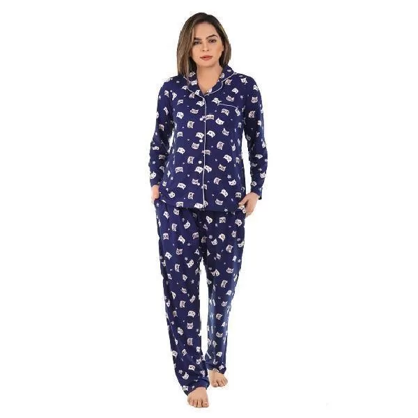 Siesta Finish Cat Print Shirt & PJ Set