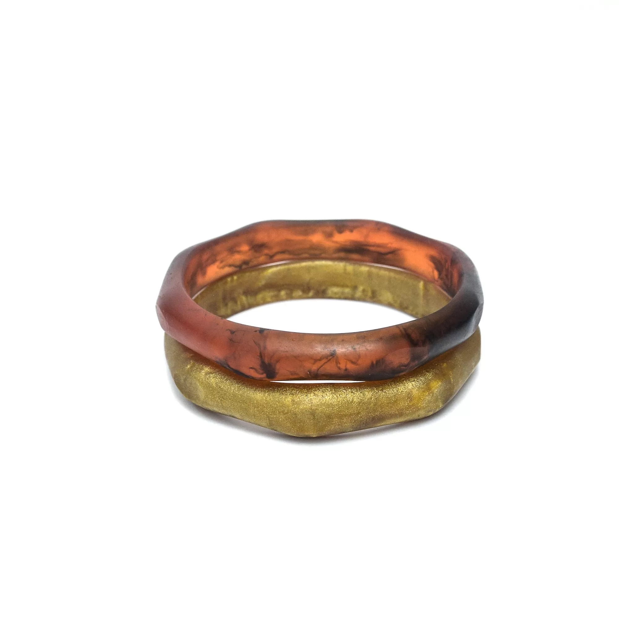 Silk Road Double Resin Bangle