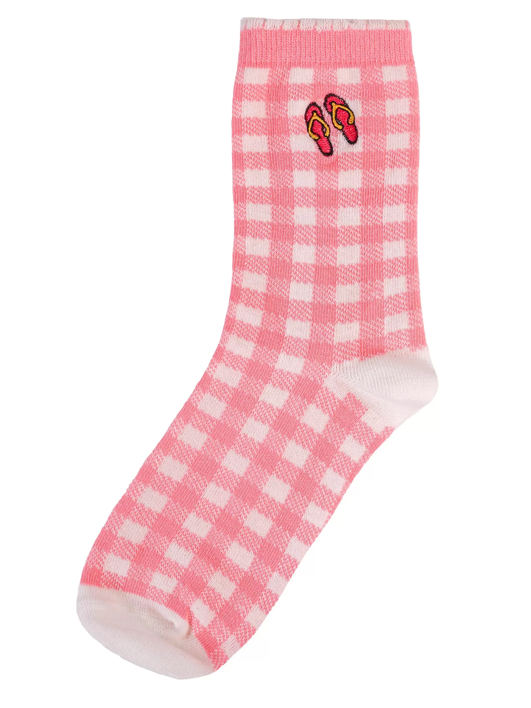 Simply Southern Personality Crew Socks With Plaid Print- Express Yourself with Style and Comfort