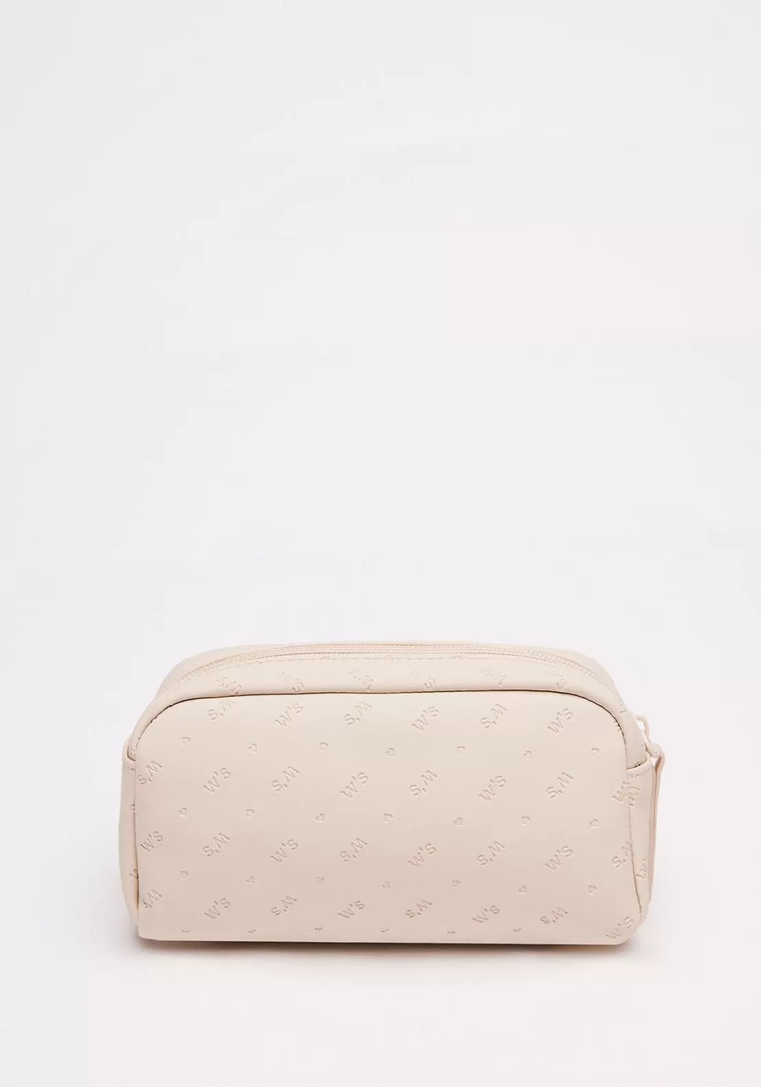 Small vanity Case With Logo - Ivory