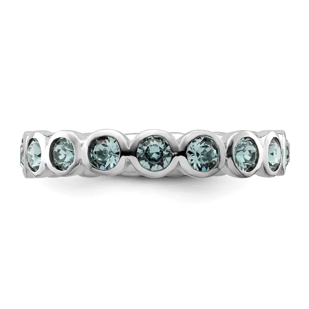 Stackable Expressions December Swarovski Ring in Sterling Silver