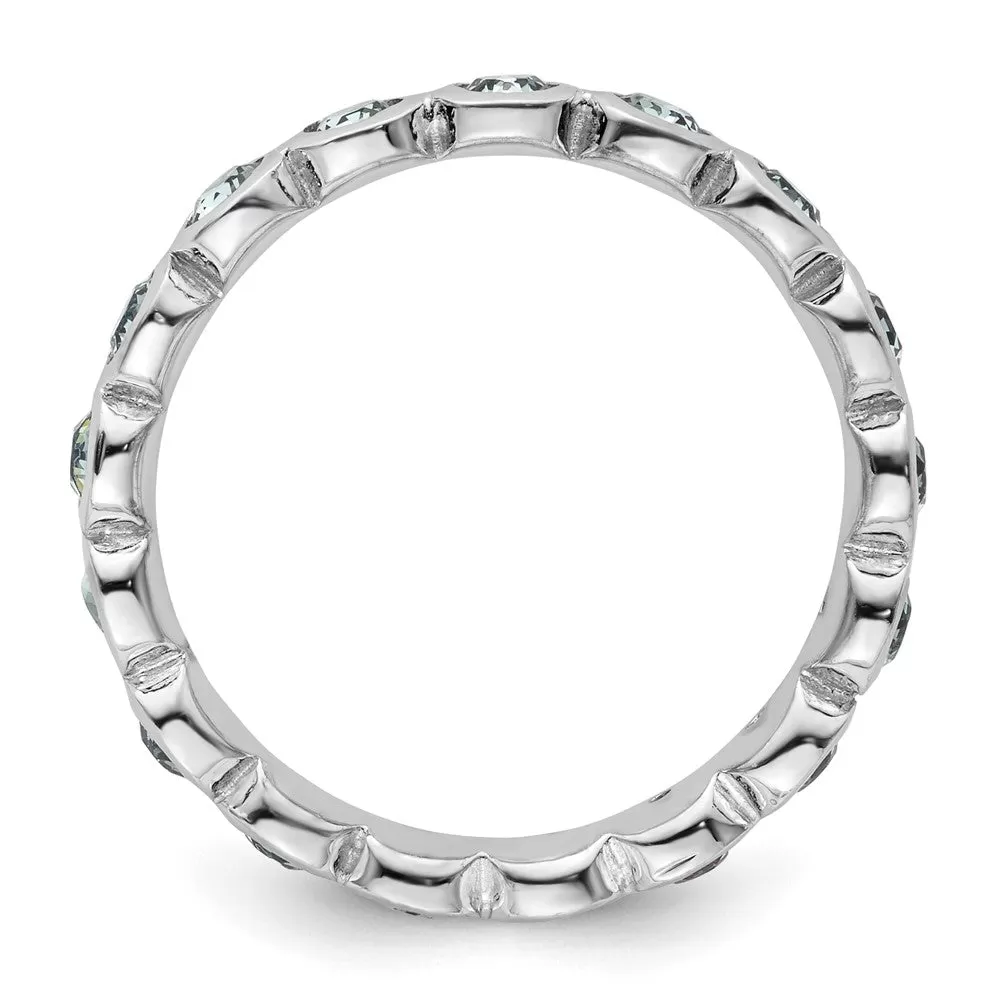 Stackable Expressions December Swarovski Ring in Sterling Silver