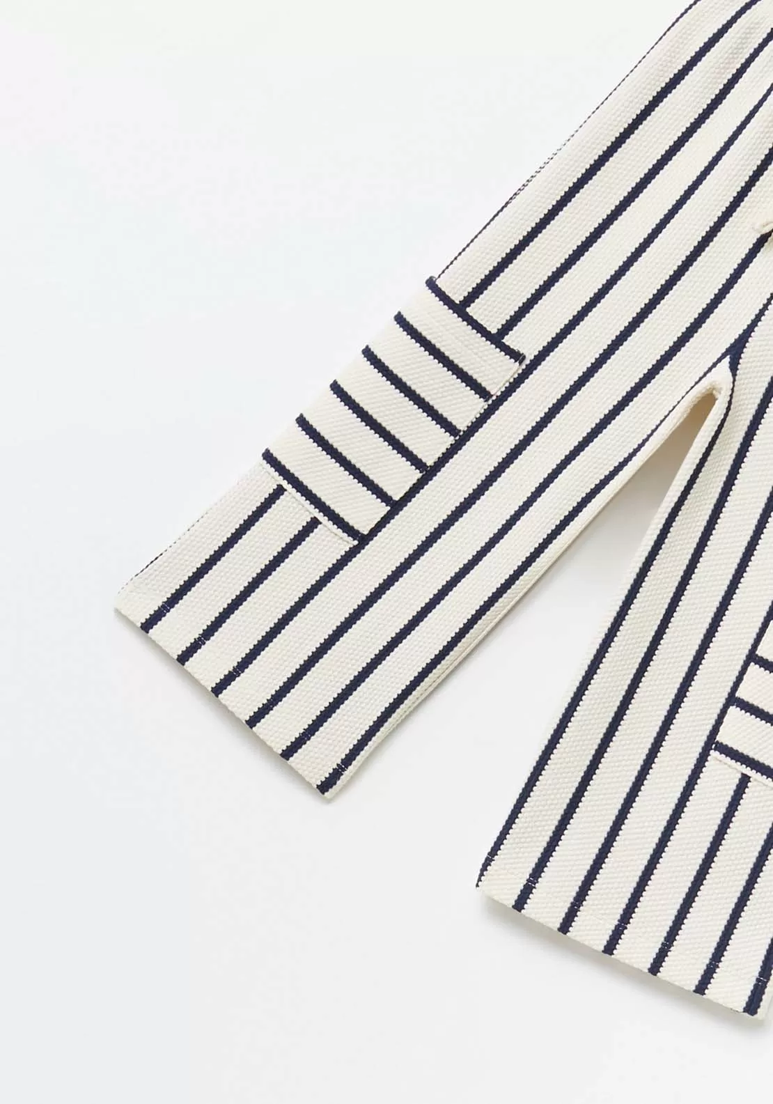 Stripe Trousers With Pockets - White