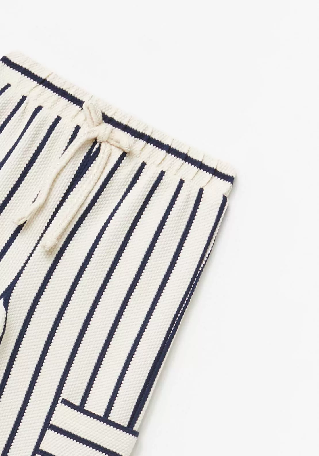 Stripe Trousers With Pockets - White