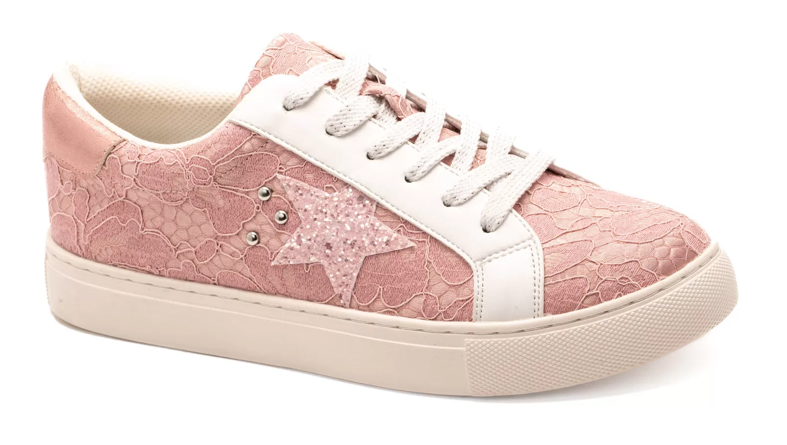 Supernova Sneakers by Corkys - Pink Lace - PREORDER - ALL SALES FINAL