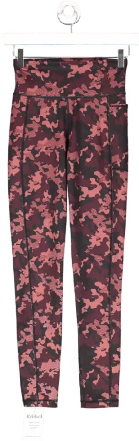 Sweaty Betty Full Length Red Camo Leggings UK XS