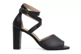 'Tatiana' vegan-leather high-heel by Ahimsa Shoes - black