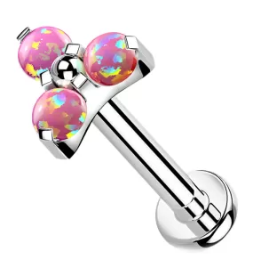 Triad Pink Opalite Titanium Internally Threaded Labret