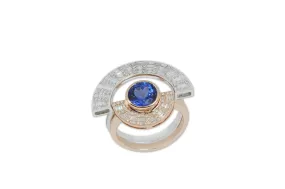 Twist Reflection Tanzanite Diamond Double Jacket Ring