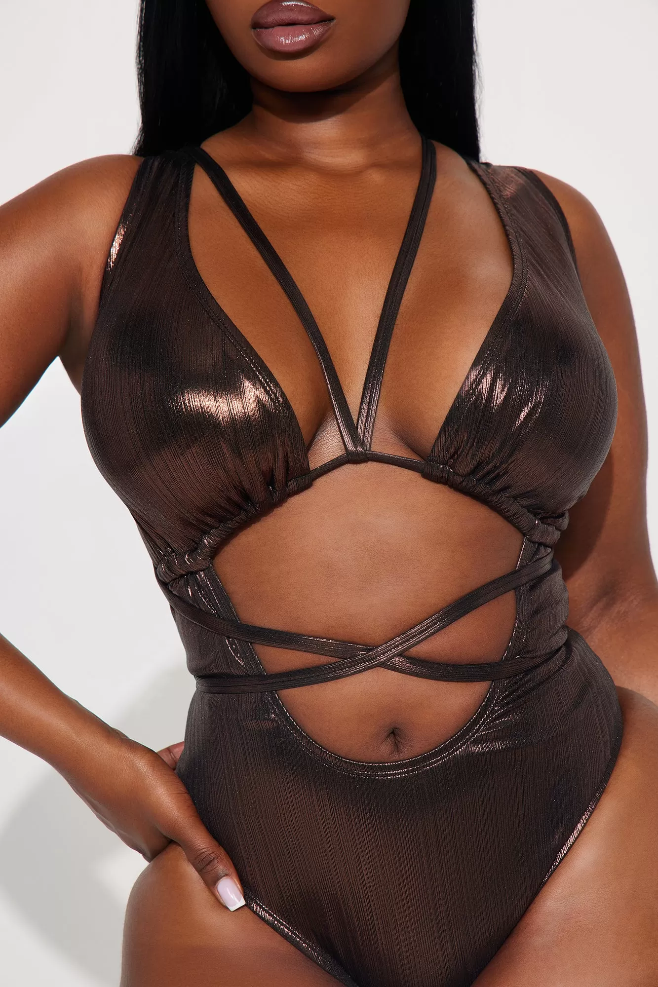 Valentina Strappy 1 Piece Swimsuit - Bronze