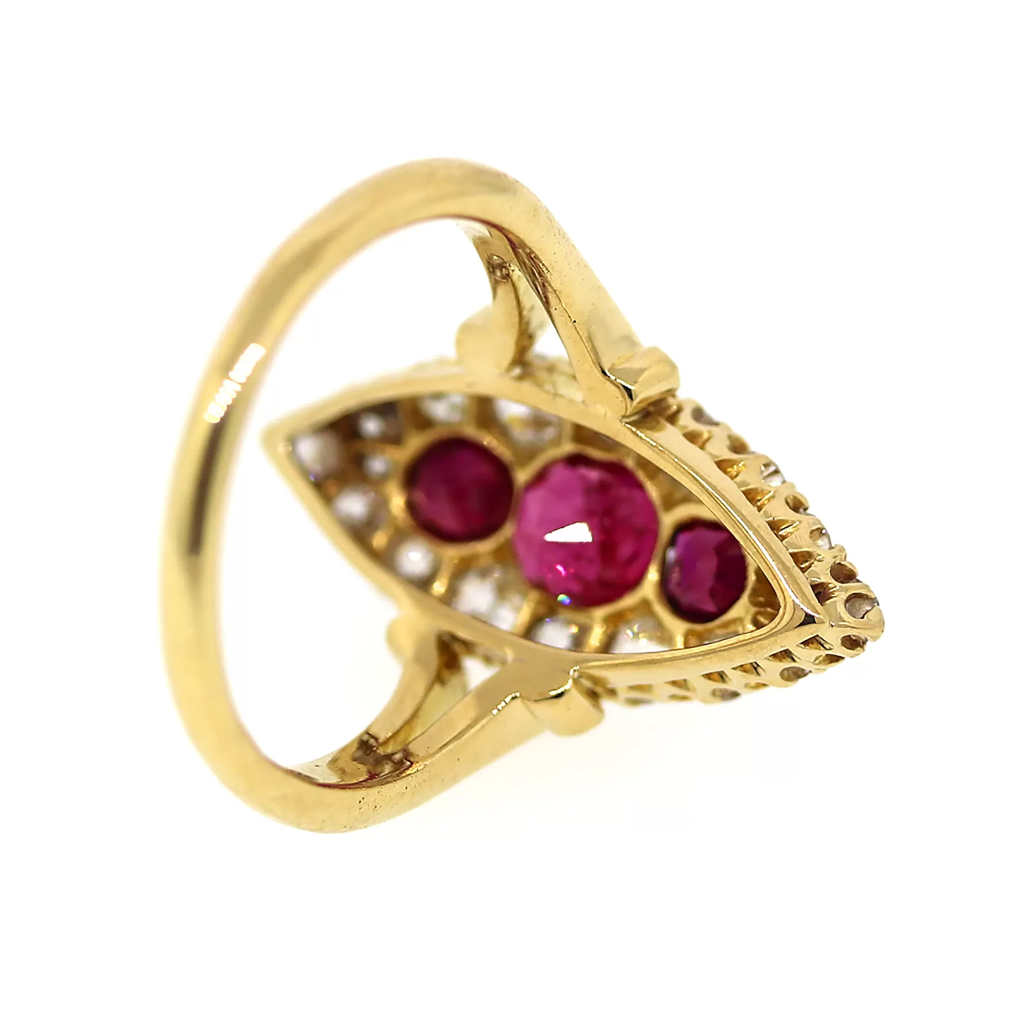 Vintage Burmese Ruby & Diamond Ring