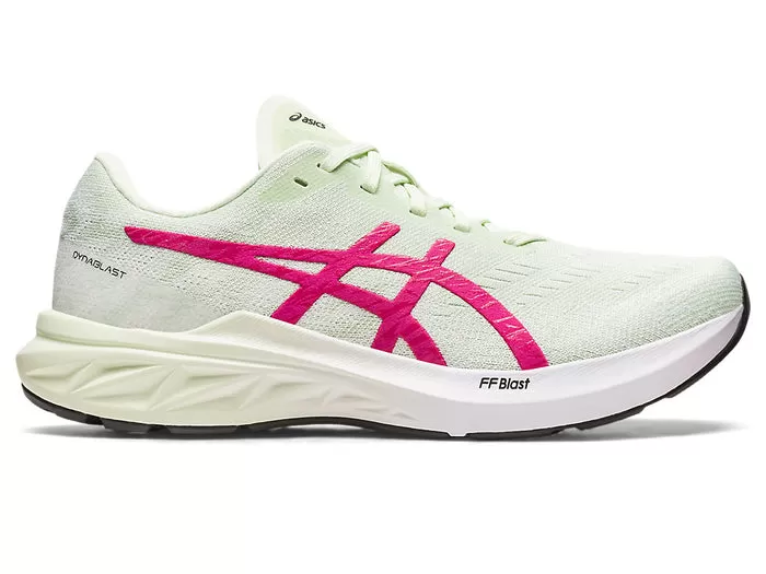 Women's Asics Dynablast 3, Whisper Green/Pink Rave, 8 B Medium