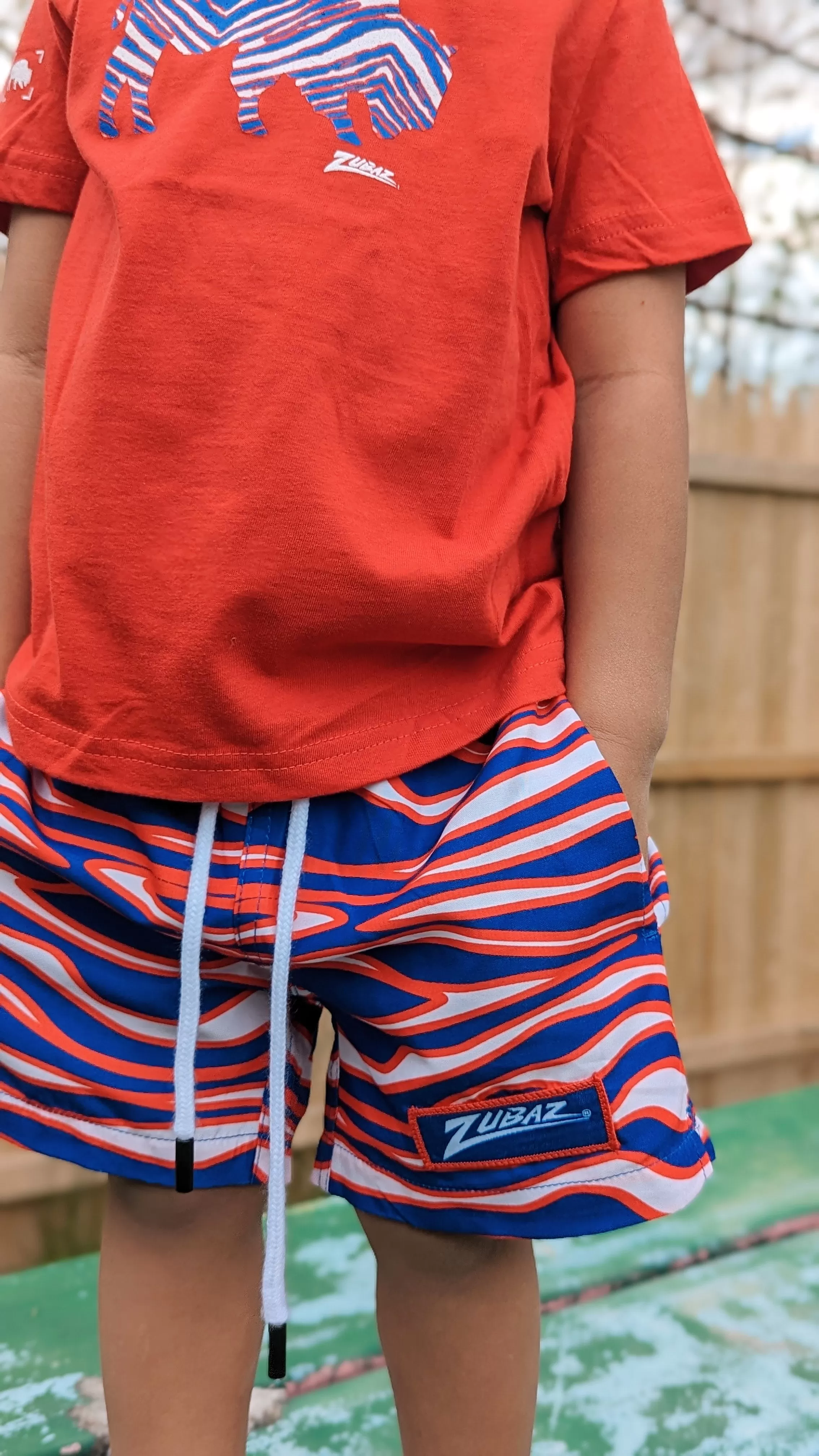 Youth BFLO x Zubaz Swim Shorts